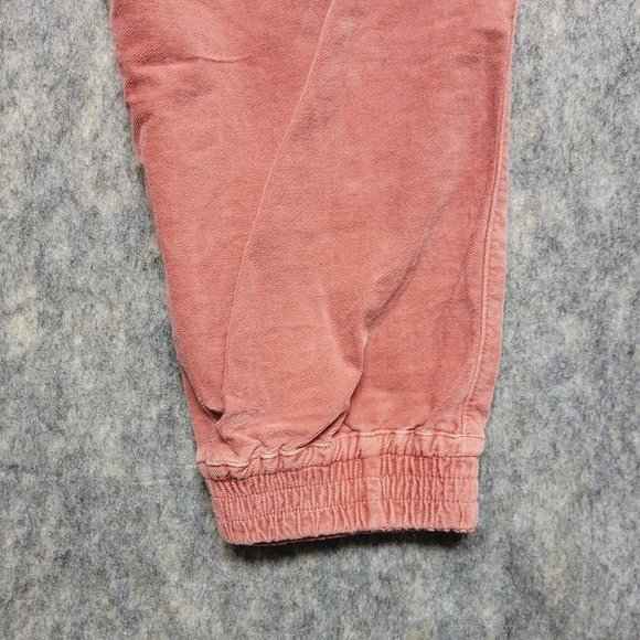 Anthropologie Kalea Trouser Jogger Womens Large Rose Pleated Corduroy High Rise - Picture 6 of 14
